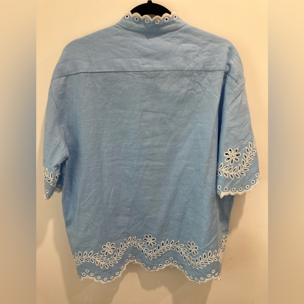 imitation size 1 Blue Eyelet Embroidered Set - Picture 14 of 17